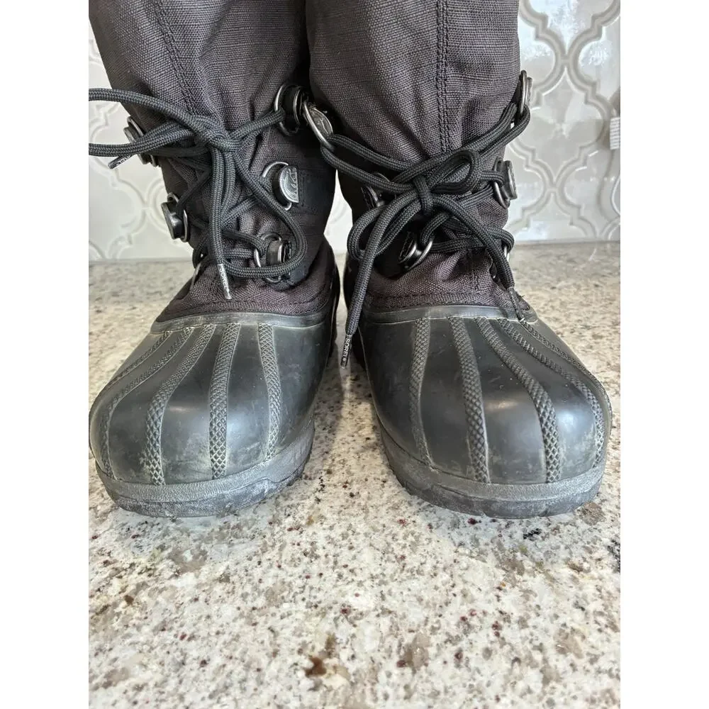 Sorel Boots Womens Size 8 Black Snowfall Insulated Waterproof Tall Lined Snow